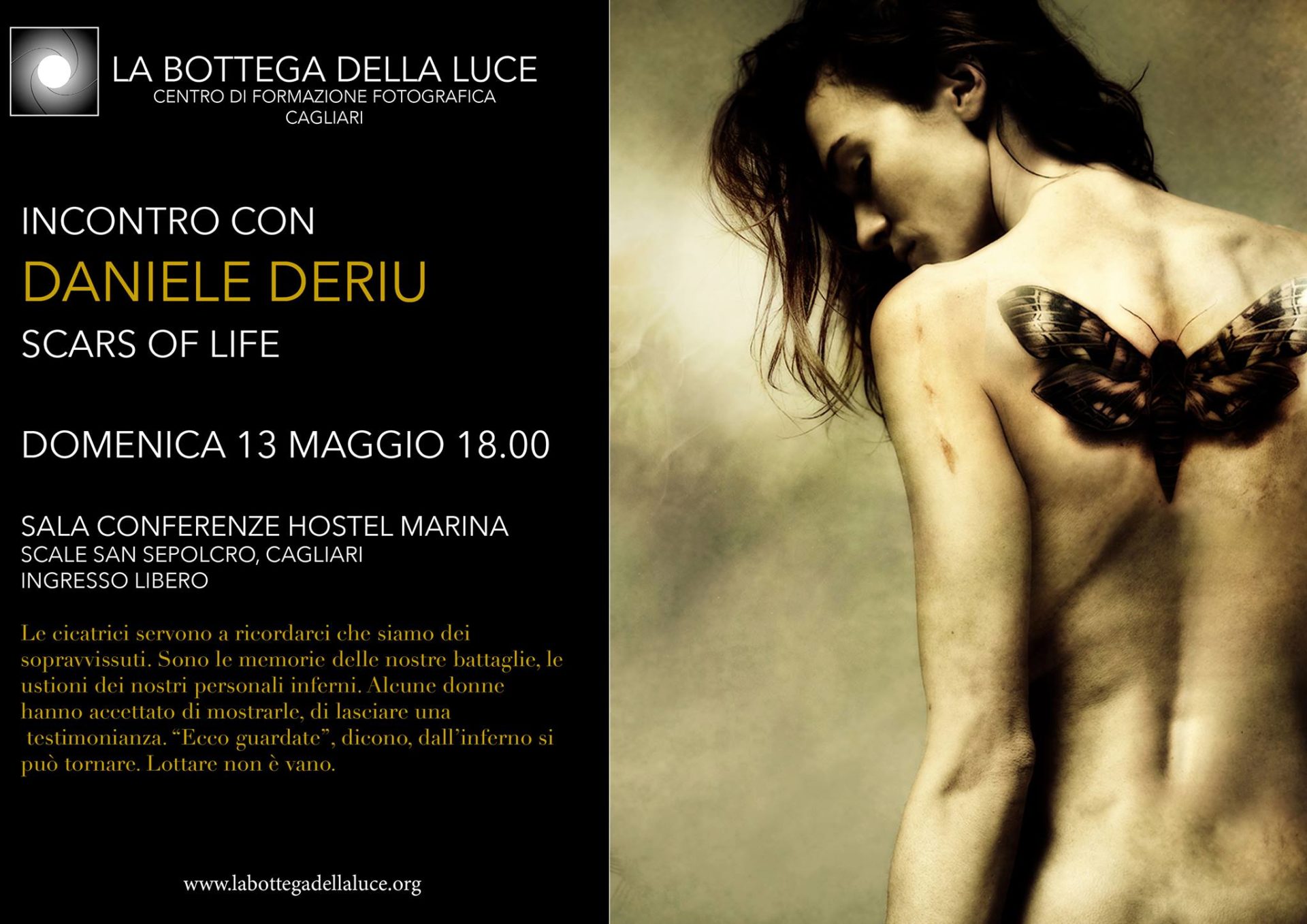Daniele Deriu presenta Scars of life a Cagliari