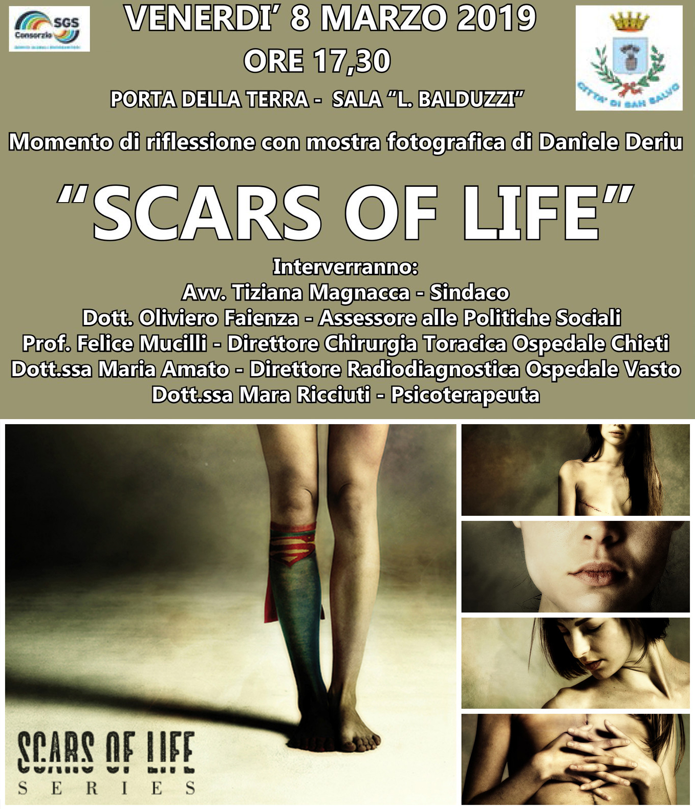 Convegno esposizione Scars of life di Daniele Deriu a San Salvo