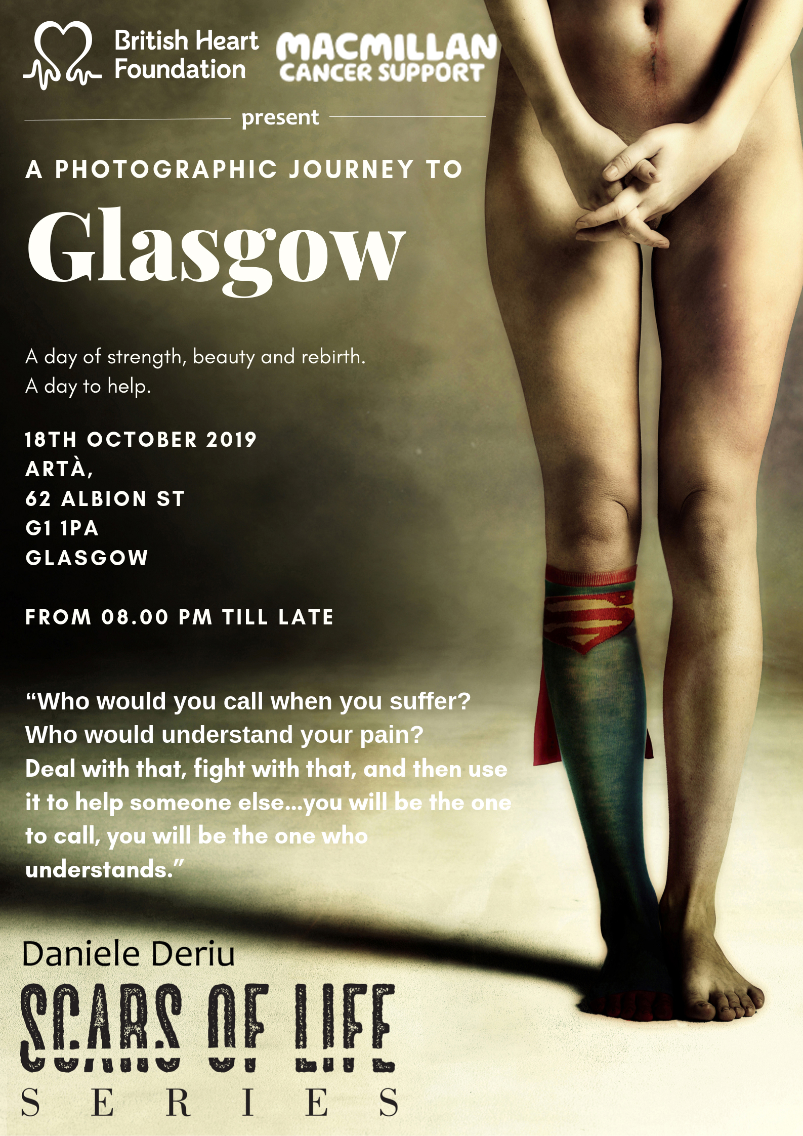 Scars of life di Daniele Deriu a Glasgow